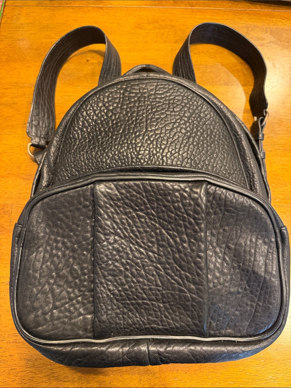 Black Leather Alexander Wang Backpack